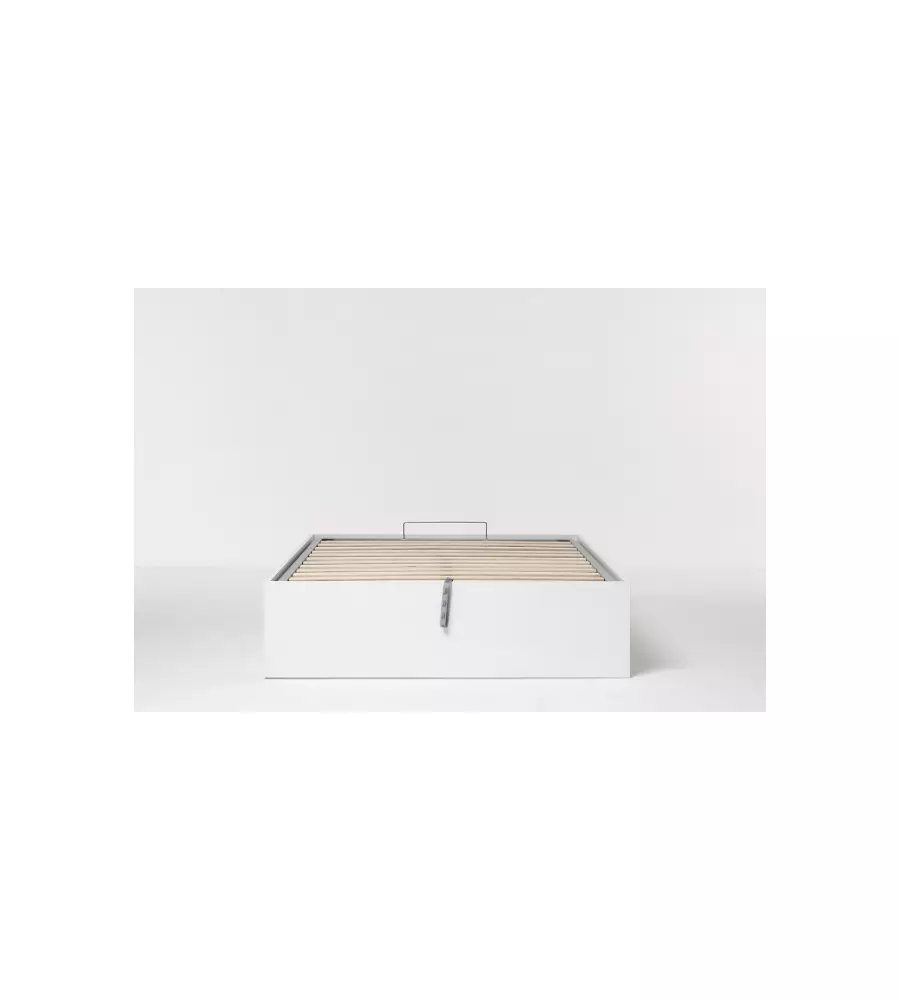 LETTO PIAZZA E MEZZA CONTENITORE "BED BOX" BIANCO 120X190 CM